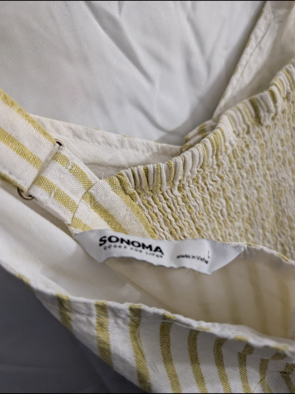 Sonoma Yellow and White Striped Maxi Dress - Picture 5 of 10